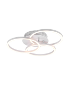 Circle Μοντέρνα Μεταλλική Πλαφονιέρα Οροφής με Ενσωματωμένο LED σε Λευκό χρώμα 43cm Trio Lighting R62823131