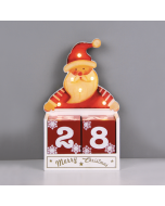 "WOODEN SANTA CALENDAR" 6 LED WW Λ/ΚΙΑ ΜΠ/ΡΙΕΣ (2AAΑ) IP20 12.5X6.7X20.5M ACA X0561108