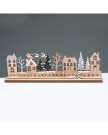 WOODEN XMAS COUNTDOWN WITH TREES ΔΙΑΚΟΣΜΗΤΙΚΟ ΜΟΤΙΦ 33x5x10cm ACA X063362