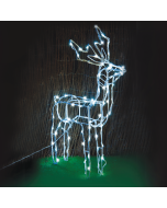 "STANDING REINDEER" 100 LED ΣΧΕΔ. ΛΑΜΠ ΣΕΙΡΑ CW ΑΝΤ.31VDC & 8 ΠΡΟΓ. IP44, 66x31x80cm 5m ΛΕΥΚ ΚΑΛ ACA X0810024241