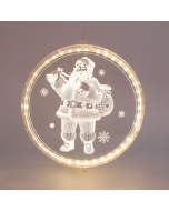 "3D ACRYLIC SANTA", 24 WW LED ΣΤΑΘ. IP20 21X21.6CM, USB ΚΑΛ. ΤΡΟΦΟΔ. ACA X08241258