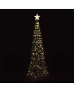 Δέντρο με Αστέρι IP44 Christmas Tree & Star 384 Led Λαμπάκια Σειρά Πράσινο & Θερμό Flash & Σταθερά 22*20*5cm 75*75*230cm 10m Καλώδιο ACA X0838411139