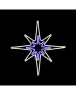 "NORTH STAR" 600 NEON LED 6m DOUBLE SMD ROPE LIGHT, CW+BLUE STEADY,IP44,81Χ81CM,1.5m ΚΑΛ. ΤΡΟΦ. ACA X086002215