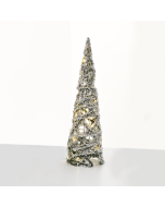 "GREEN PINE NEEDLE CONE TREE" 20 MINI WW LED ΛΑΜΠ. ΜΠΑΤ. 3ΧΑΑ,IP20 Φ13X40cm ACA X112011311