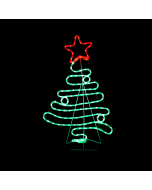 "CHRISTMAS TREE" 132 LED ΣΧΕΔΙΟ 5.5m ΜΟΝΟΚΑΝΑΛ ΦΩΤΟΣΩΛ RED-GREEN IP44 54x90cm 1.5m ΚΑΛΩΔ ACA XTREELEDGR90