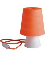 Φωτιστικό Επιτραπέζιο Σιλικόνη Πορτοκαλί  Καπέλο / Βάση Λευκή Faneurope DrumARA  8031440356794