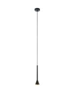 Eglo Cortaderas Μοντέρνο Κρεμαστό Φωτιστικό Μονόφωτο Καμπάνα με Ντουί GU10 σε Μαύρο Χρώμα 97604