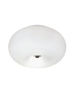 Eglo Optica Μοντέρνα Γυάλινη Πλαφονιέρα Οροφής με Ντουί E27 σε Λευκό χρώμα 28cm 86811