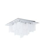 Eglo Condrada Μοντέρνα Γυάλινη Πλαφονιέρα Οροφής με Ντουί G9 σε Λευκό χρώμα 47cm 92727
