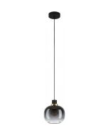 Κρεμαστό Φωτιστικό Μαύρο Μονόφωτο 19xH110cm 1xE27 Eglo Oilella 99616