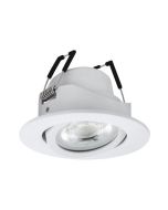 Eglo Saliceto Στρογγυλό Μεταλλικό Χωνευτό Σποτ με Ενσωματωμένο LED και Θερμό Λευκό Φως σε Λευκό χρώμα 8.8x8.8cm 99671