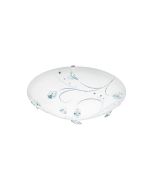 Eglo Sorrenta Κλασική Γυάλινη Πλαφονιέρα Οροφής με Ενσωματωμένο LED σε Λευκό χρώμα 31.5cm 95689