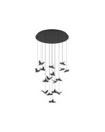 Κρεμαστό Φωτιστικό Led D78xH220cm Μαύρα Πουλιά Eglo Paratebueno 390352