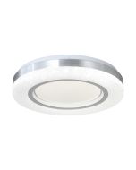 InLight Πλαφονιέρα οροφής LED 72W 3CCT από λευκό και ασημί ακρυλικό D:50cm 42016-Α