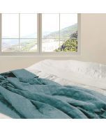 ΚΟΥΒΕΡΛΙ Cottage Simplicity AQUA MICROFIBER 160x220cm San Lorentzo 7092AQUA