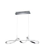 Φωτιστικό Κρεμαστό Led 37w 4500lm 4000K Ράγα 46cm Ασημί Trio RL Perugia R37091106