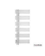 Θερμαινόμενη Πετσετοκρεμάστρα H119x50cm Brushed Υδραυλική/Ηλεκτρική Λειτουργία Inox 304 Thermo Vivo VIV11950-111