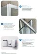 Πόρτα Ντουζιέρας  Μ127-131 Υ195 εκ.Mirror Finish 1 Σταθερό-1 Ανοιγόμενο, 6 χιλ.Clean Glass,Ύψος 195 εκ.Devon Primus Plus Pivot Infill PIR130C-100