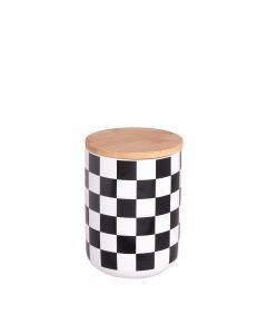 Κεραμικό Δοχείο 260ml Ασπρόμαυρο Μοτίβο 8,6x8cm Etoile MB-1831B