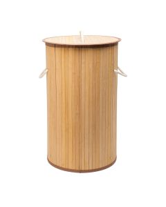 Καλάθι Απλύτων Bamboo Essentials Πτυσσόμενο Στρογγυλό 57lt  Estia Home Art 02-12823