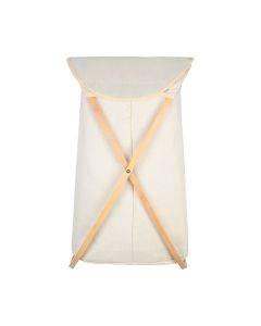 Καλάθι Απλύτων  40x40x70cm Πτυσσόμενο Μπεζ με Θήκη Πολυεστέρα Bamboo Essential Estia Home Art  02-18627