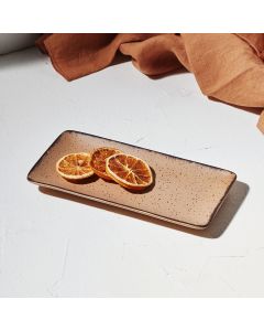 Πιατέλα Ορθογώνια Πορσελάνινη 21x10,5cm Estia Home Art Terra Salmon 07-15992