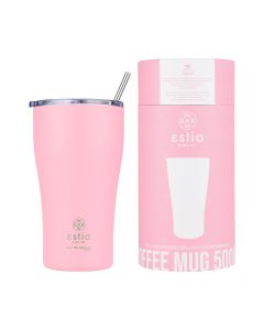Θερμός Coffee Mug 500ml Estia Home Art Save the Aegean Blossom Rose 01-23157
