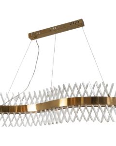 Φωτιστικό Κρεμαστό Ράγα L105xW9xΗ100cm Οξυντέ-Κρύσταλλα Led 92w 4000K 6900lm PDC 679 GD ARlight 0104411