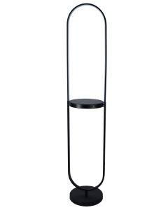 Φωτιστικό Δαπέδου Μαύρο με Ράφι Ø25xH125cm Led 18w 3000K 1626lm USB Διακόπτης Αφής FLC 8032 # Arlight 0354002