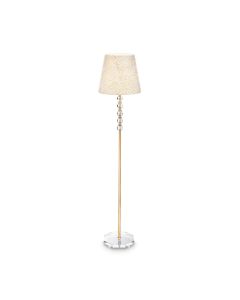 Φωτιστικό Επιδαπέδιο  Ø 350 x H 1575 mm 1xE27 Χρυσαφί Ideal Lux Queen PT1 077765