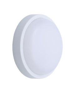 ΦΩΤΙΣΤΙΚΟ ΤΟΙΧΟΥ ΣΤΡΟΓΓΥΛΟ LED 12W Φ170x50 3000K IP54 ΛΕΥΚΟ PLUS Eurolamp 145-20015