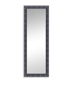 Καθρέπτης Επιτοίχιος Π50xY150 εκ. Black-Silver Wood Πλαίσιο Mirrors & More Sonja 1070296