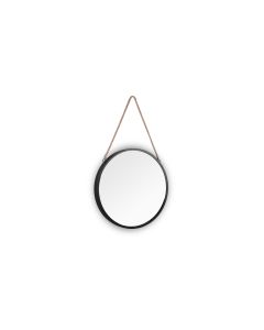 Καθρέπτης Επίτοιχος Στρογγυλός Ø40 εκ. Black Μέταλλο Mirrors & More Nina 1490102