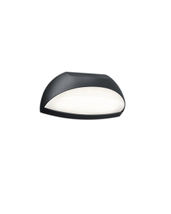 Muga Στεγανή Επιτοίχια Πλαφονιέρα Εξωτερικού Χώρου με Ενσωματωμένο LED σε Μαύρο Χρώμα 228360142 Trio Lighting 228360142