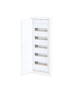 FLUSH MOUNTING 60+10 MODULES 5 ROWS WHITE DOOR ACA 282U60ES