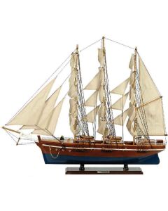 Ξύλινο Καράβι Ιστιοφόρο Cutty Sark 70x13xH60cm,Χρώμα Καφέ-Μπλε 31114