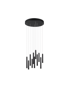 Tubular Μοντέρνο Κρεμαστό Φωτιστικό με Ενσωματωμένο LED σε Μαύρο Χρώμα Trio Lighting 321691132