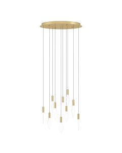 Κρεμαστό Φωτιστικό D58xH150cm LED 3000K  Χρυσαφί- Διάφανο Eglo Mirador 390359