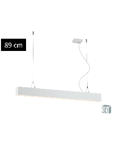 Κρεμαστό Γραμμικό Φωτιστικό Ράγα 89εκ. Led 30w 2800lm 3000K  Λευκό Viokef Station 3911-0013-3-W-N