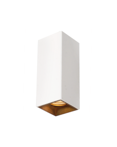 Φωτιστικό Σποτ Οροφής 7,8x7,8xY14 cm με Χάλκινο Reflector Γύψος Λευκός 1xGU10 Viokef Flame 4209700