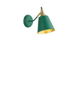 Φωτιστικό Απλίκα Επιτοίχια Ø16 cm 1xE27 Πράσινο -Χρυσό Viokef Menta 4241600