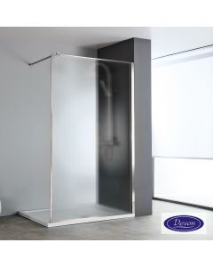 Διαχωριστικό κρύσταλλο ντουζιέρας IWIS Walk-in 90 ρυθμιζόμενo από 87 έως 89εκ., Devon Fluted Clean Glass Chrome  IW90FC-100