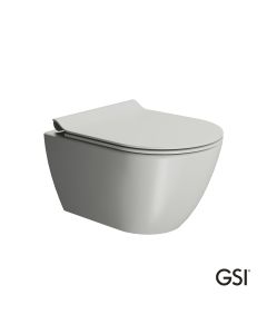 Λεκάνη Κρεμαστή Pura/50 Swirlflush με κάλυμμα MS86SC Super Slim Soft Close, GSI Cenere  881600SC-450