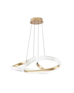 Κρεμαστό Φωτιστικό Χρυσαφί D:120cm LED 60w 6600lm CCT by switch on base Inlight 6098-Golden