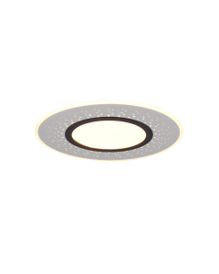Verus Μοντέρνα Μεταλλική Πλαφονιέρα Οροφής με Ενσωματωμένο LED σε Ασημί χρώμα 50cm Trio Lighting 626910307
