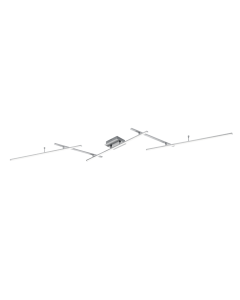 Arvin Μοντέρνα Μεταλλική Πλαφονιέρα Οροφής με Ενσωματωμένο LED σε Ασημί χρώμα Trio Lighting 628410507