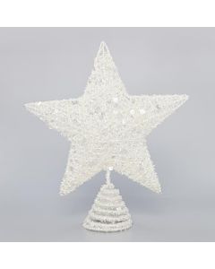 ΚΟΡΥΦΗ ΑΣΠΡΗ, ΜΕ ΝΗΜΑ ΚΑΙ ΠΟΥΛΙΕΣ, 25,4cm 600-40967