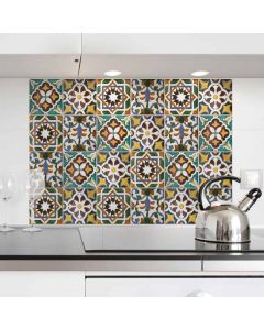 Green Tiles L πλάτη προστασίας τοίχου εστιών κουζίνας (67210) Ango