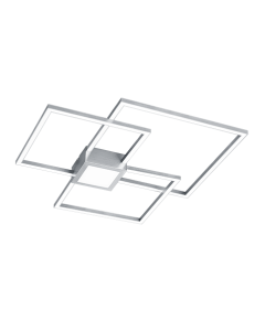 Hydra Μοντέρνα Μεταλλική Πλαφονιέρα Οροφής με Ενσωματωμένο LED σε Ασημί χρώμα 65.5cm Trio Lighting 676210407