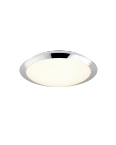 Κλασική Μεταλλική Πλαφονιέρα Οροφής με Ενσωματωμένο LED σε Ασημί χρώμα 29cm Trio Lighting 680310106